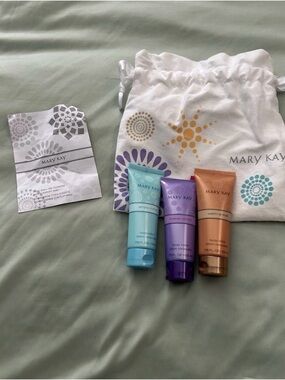 Mary Kay Mini Eau de Toilette Body Lotion Set 3PC with Drawstring Bag
